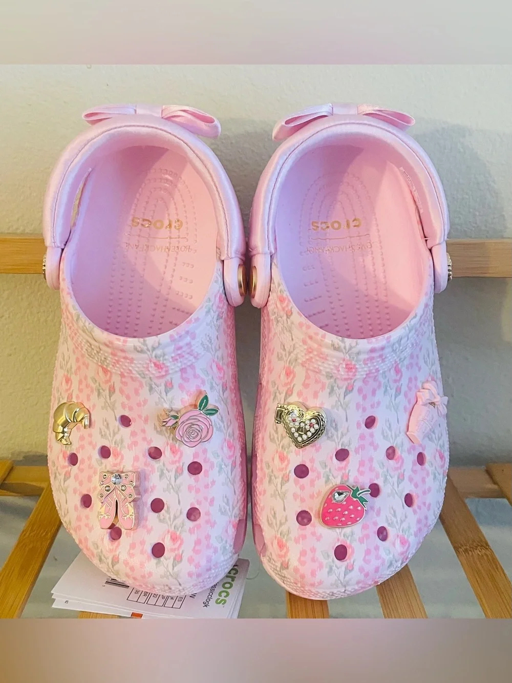 NEW…LoveShackFancy Kids' Pink Floral Classic Clog - Picture 4 of 8